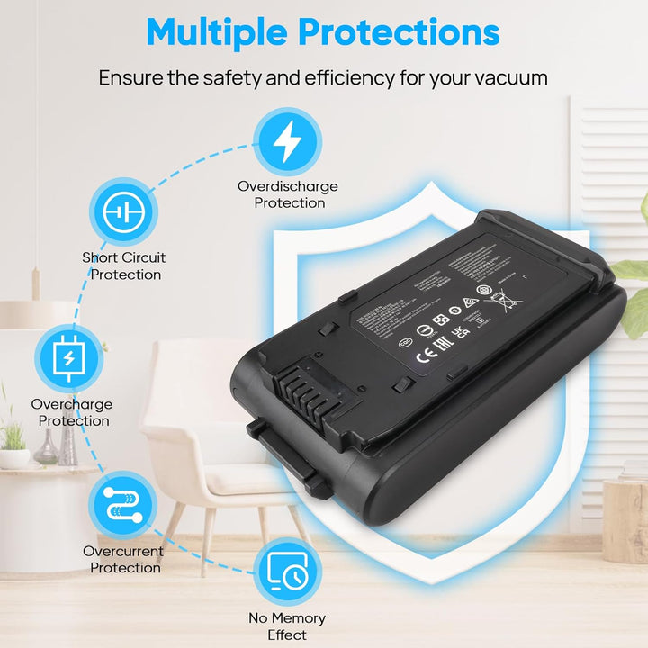 3500mAh 25,2V Li-Ion-Akku 88,2Wh Ersatzakku kompatibel mit Samsung Jet Bespoke Jet 95, Jet 85, VS20C
