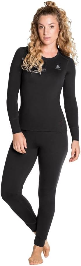 Odlo Damen 100% Merino 200 Gramm_195741 Funktionsunterwäsche Set XL Black - Black, XL Black - Black