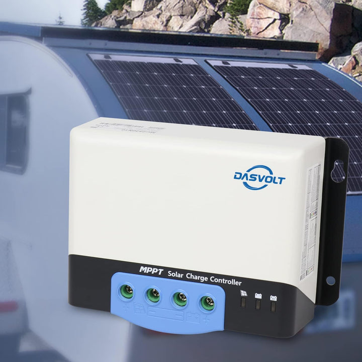 DASVOLT®, MPPT Solarladeregler 30A 12V/24V Max. 400W/12V, 800W/24V Solarregler Laderegler für Lithiu
