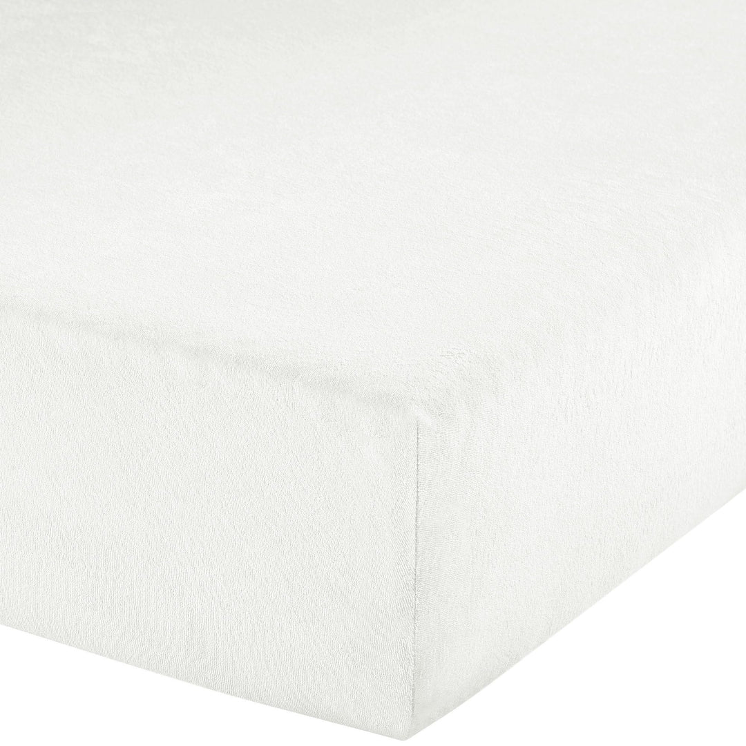 Erwin Müller Spannbettlaken, Spannbetttuch Erding Frottee-Stretch weiss Grösse 140x200-160x200 cm -