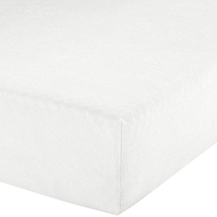Erwin Müller Spannbettlaken, Spannbetttuch Erding Frottee-Stretch weiss Grösse 140x200-160x200 cm -