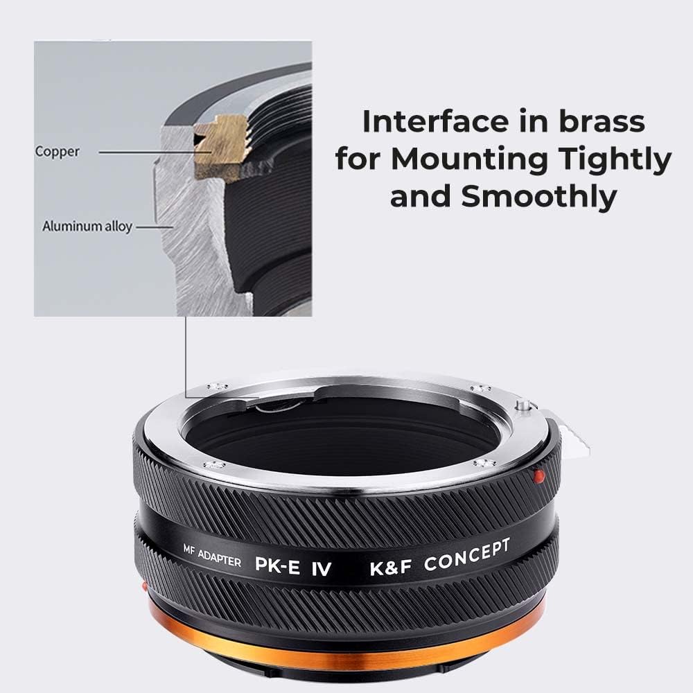K&amp;F Concept Pentax K-NEX IV PRO Objektivadapter Manueller Fokus Kompatibel mit Objektiven der Pentax