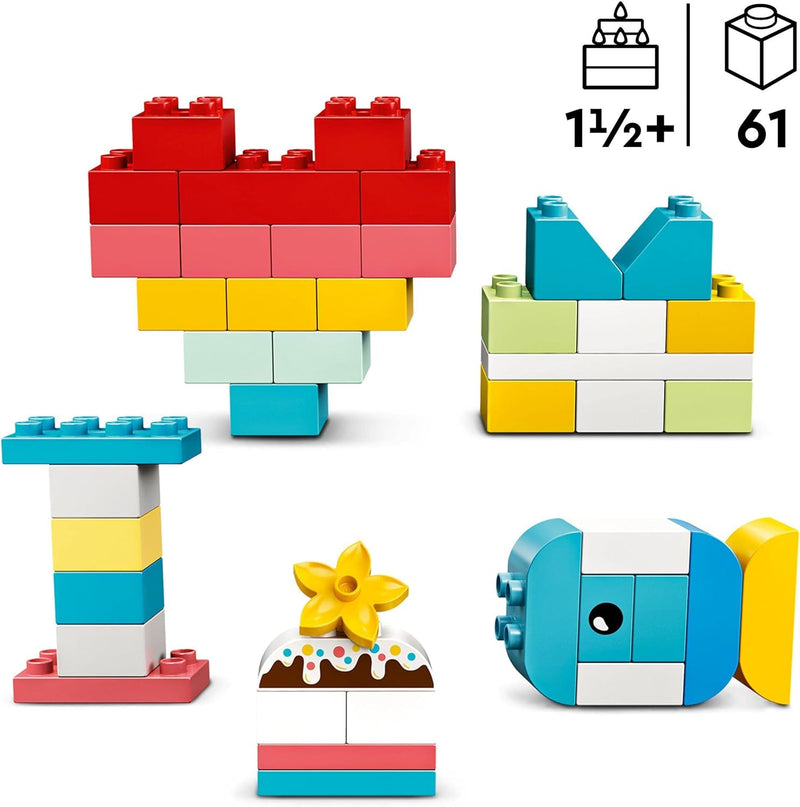 LEGO DUPLO Classic Mein erster Bauspass, Bausteine-Box, Konstruktionspielzeug, Lernspielzeug zur Ent
