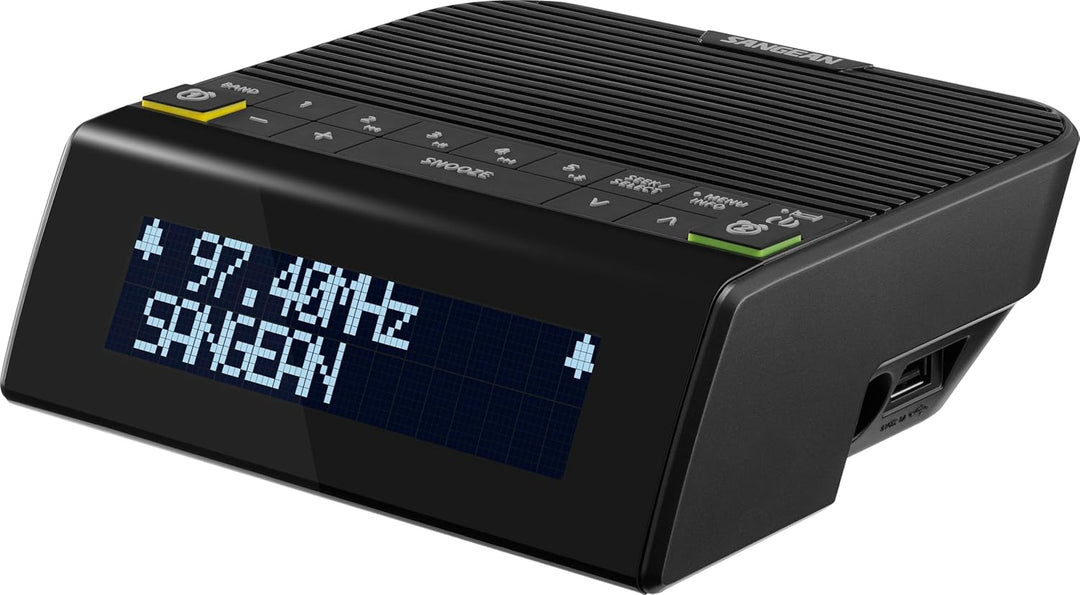 Sangean DCR-90 Radiowecker mit DAB+/UKW, Bluetooth, sattem Klang, dimmbarem Display & zeitlosem Desi