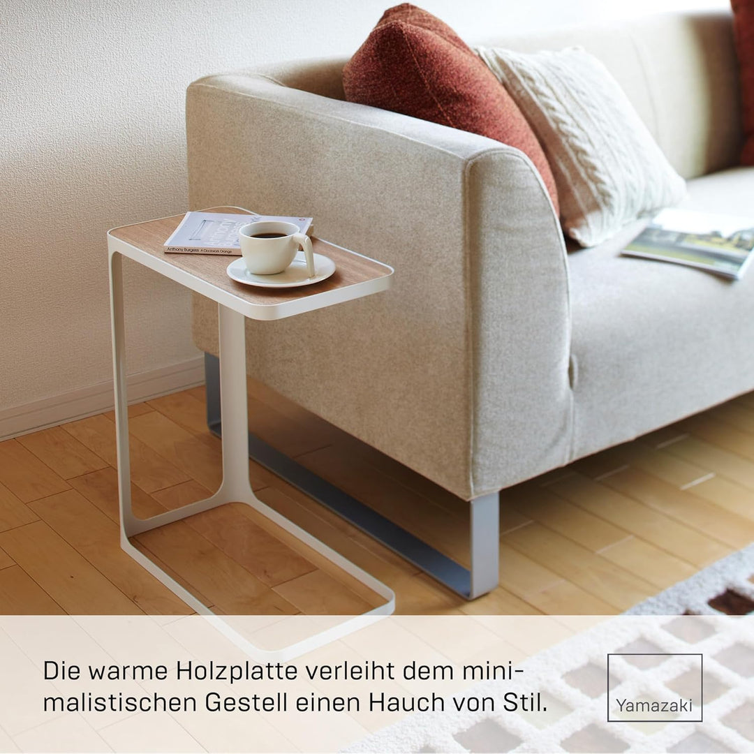 YAMAZAKI Frame Beistelltisch, Eschenholz, Weiss, One Size Weiss One