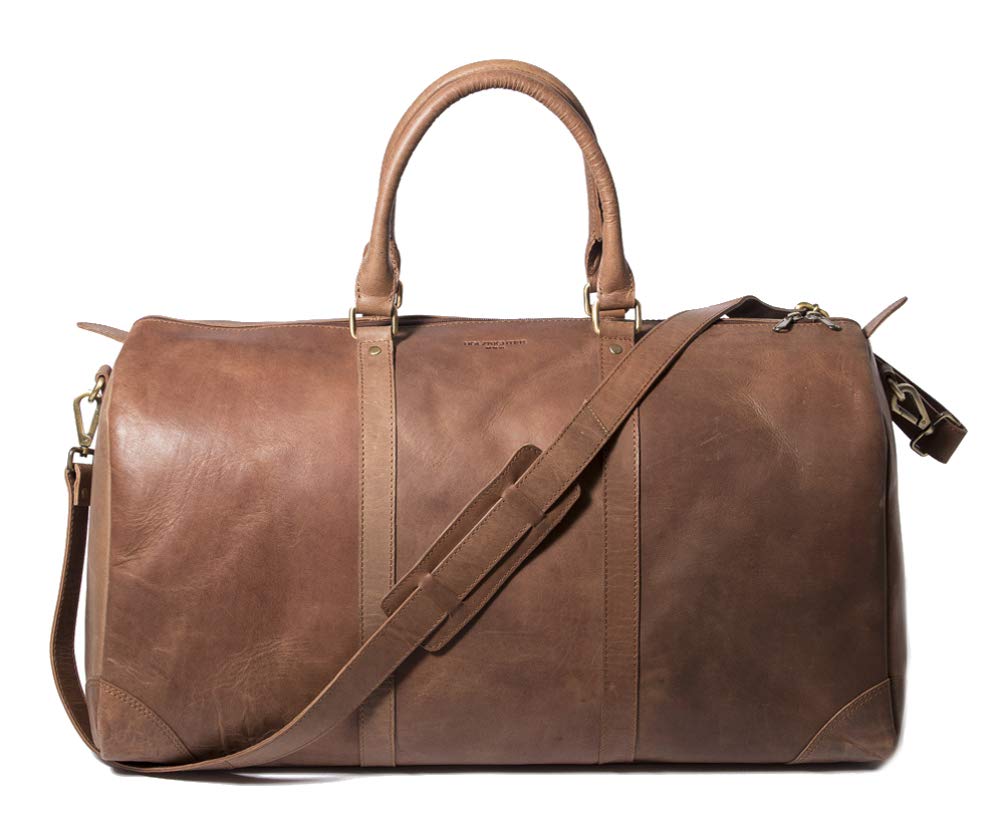 HOLZRICHTER Berlin No 8-2 (L) - Premium Weekender Reisetasche, Sporttasche & Handgepäck aus Leder -