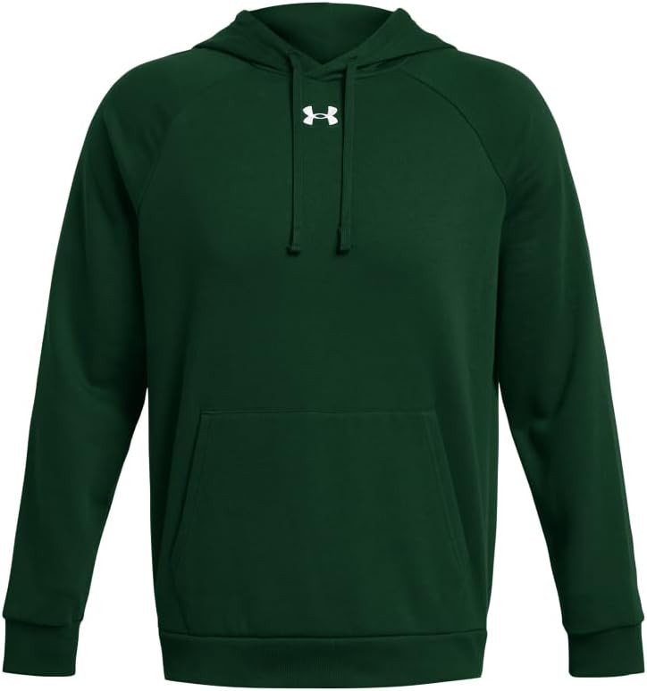 Under Armour Herren Rival Baumwollmischung Raglan Leichte Fleece Hoody (301) Forest Green/White XS E