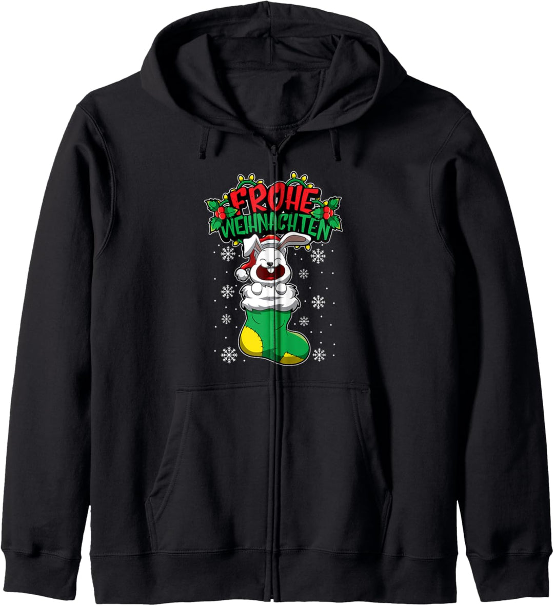 Frohe Weihnachten - Weihnachtstiere - Hase Kaninchen Kapuzenjacke