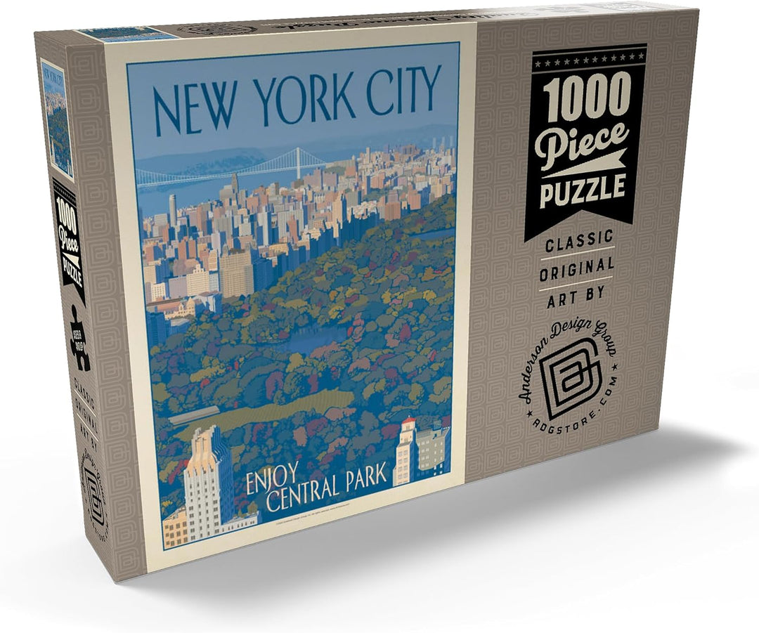 New York City: Enjoy Central Park, Vintage Poster - Premium 1000 Teile Puzzle - MyPuzzle Sonderkolle