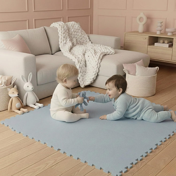 LittleTom 9 Teile Spielmatte Baby Puzzlematte ab Null - 30x30 Krabbelmatte Baby - Spielmatte Kinder
