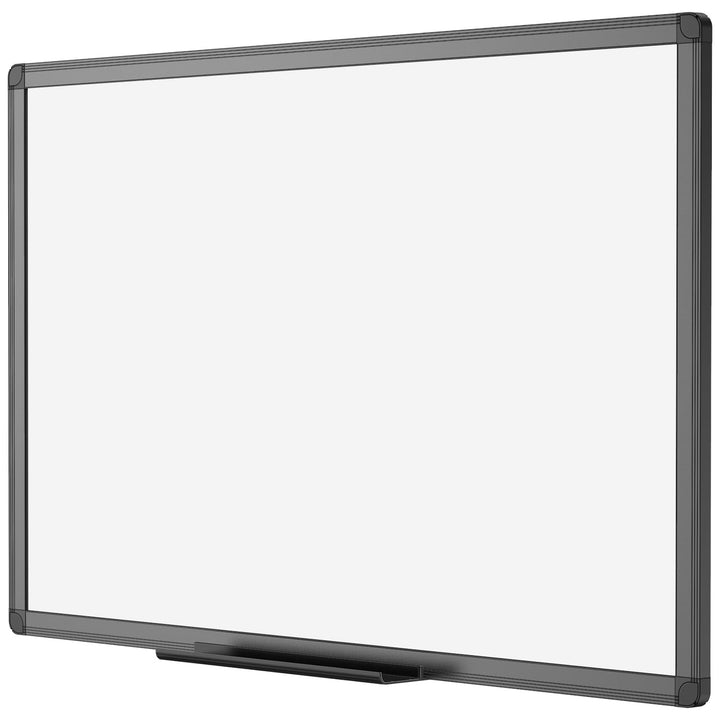 VIZ-PRO magnetisches trocken abwischbar Whiteboard/weisse Tafel, 90 x 60 cm, schwarzer Aluminiumrahm
