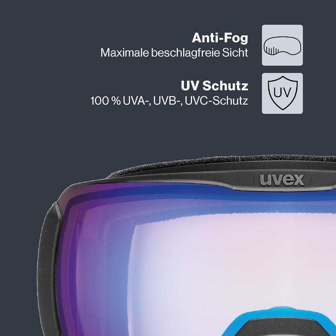 Uvex downhill black matt/blue-clear Gen. 2, black matt/blue-clear Gen. 2