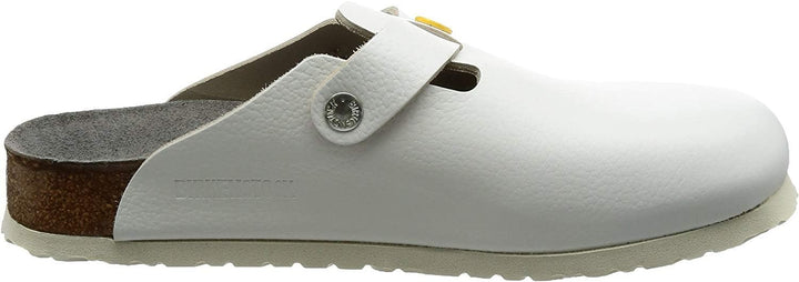 Birkenstock Herren Boston EsdBoston Antistatik/Naturleder, blau, Grösse 42, Normale Sohle 36 EU Weis