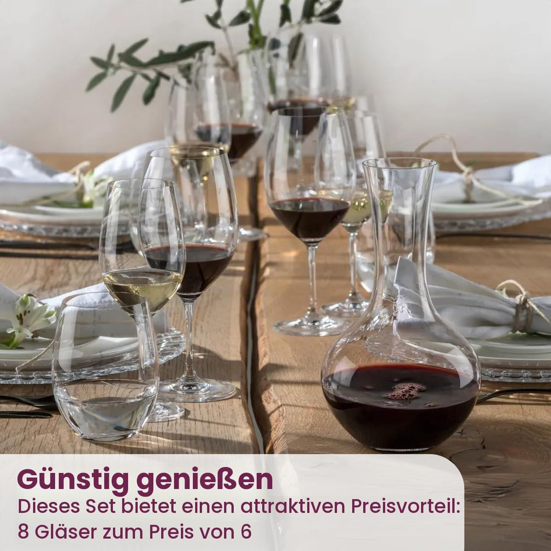 RIEDEL Weissweinglas-Set, Vorteilsset, 8-teilig, für Weissweine wie Chardonnay und Viognier, 350 ml,