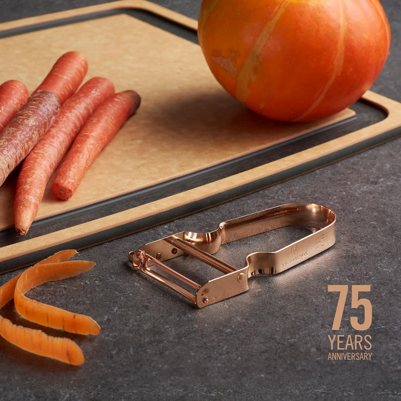 VICTORINOX REX Sparschäler 75 Jahre Special Edition 2022, Roségoldauflage, Logogravur, Roségold