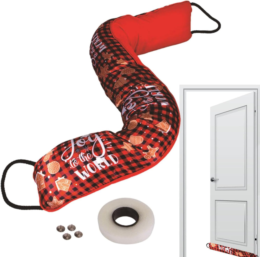 Weihnachts-Tür-Zugluftstopper, Untertür-Zugluftstopper | 32-Zoll-Tür-Zugluftblocker mit Weihnachtsmo