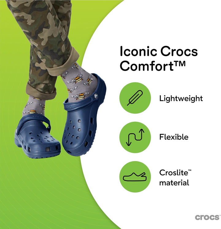 Crocs Unisex Classic Clog Holzschuh 33/34 EU Navy, 33/34 EU Navy