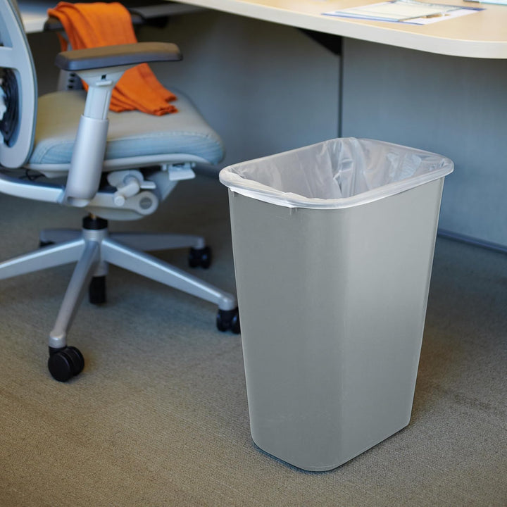 Rubbermaid Commercial Products 10.25 gal Rectangular Soft Molded Plastic Trash Can - Grey grau, grau