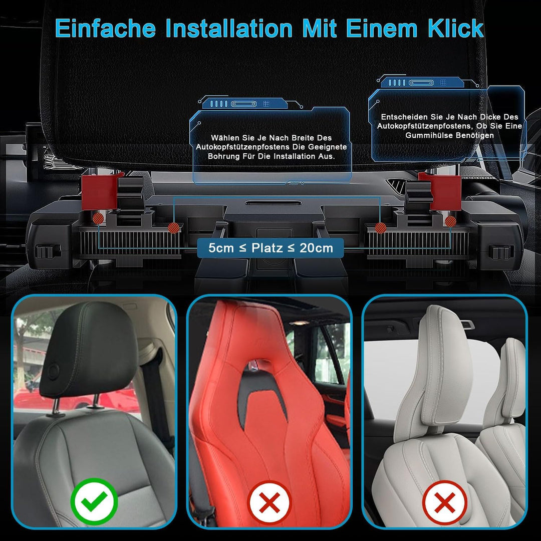 Aipwerer Kopfstütze Auto, Weichem Gedächtnisschaum,Einziehbare Abnehmbare Nackenstütze Autositz Seit