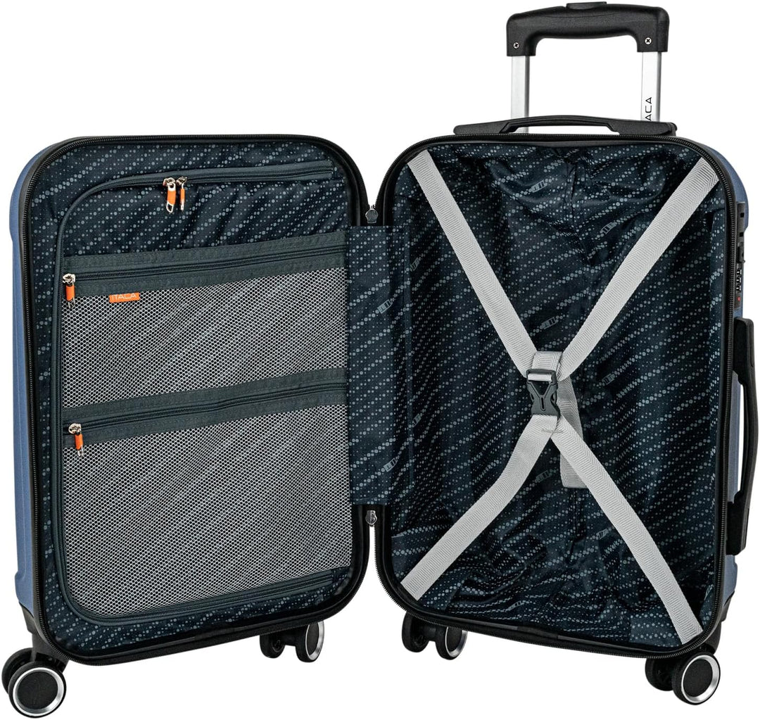 ITACA - Trolley Handgepäck Cabin Trolley Koffer Reisekoffer Hartschalenkoffer mit Zahlenschloss - Ka