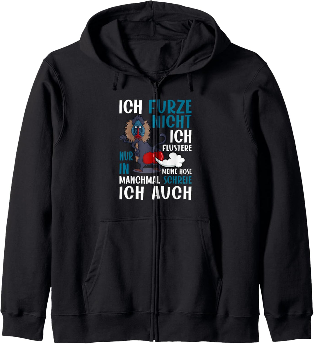Ich Furze Nicht, Ich Whisperere Nur, Furz Pupsender Affe Kapuzenjacke