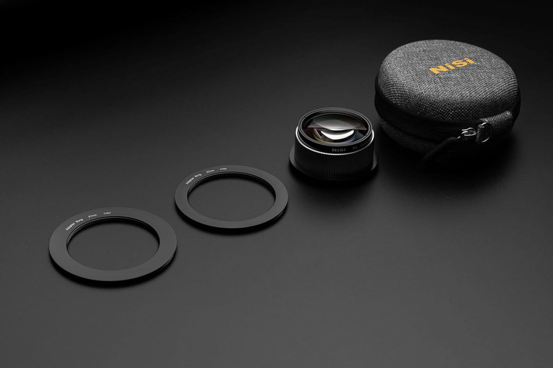 NiSi 49mm Close Up Linse Nahlinsen Filter Kit - inkl 67-49mm Adapterring, 62-49mm Adapterring, Objek