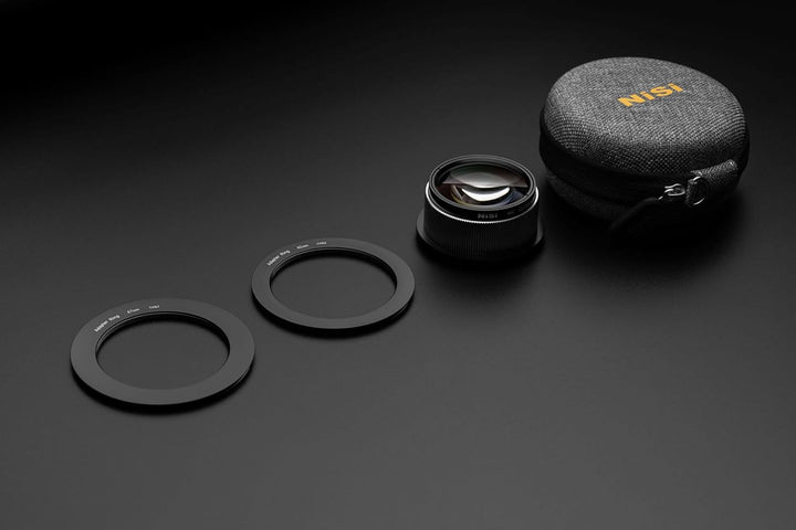 NiSi 49mm Close Up Linse Nahlinsen Filter Kit - inkl 67-49mm Adapterring, 62-49mm Adapterring, Objek