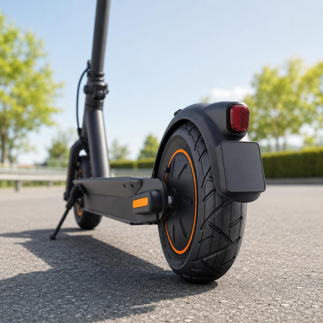 E Scooter Reifen 10x2.50 (60-152) und Schlauch Set (Profil A-3031) mit 45° AV Edelstahl-Winkelventil