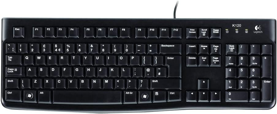 Logitech MK120 Kabelgebundenes Tastatur-Maus-Set, Optische Maus, USB-Anschluss, PC/Laptop, Tschechis