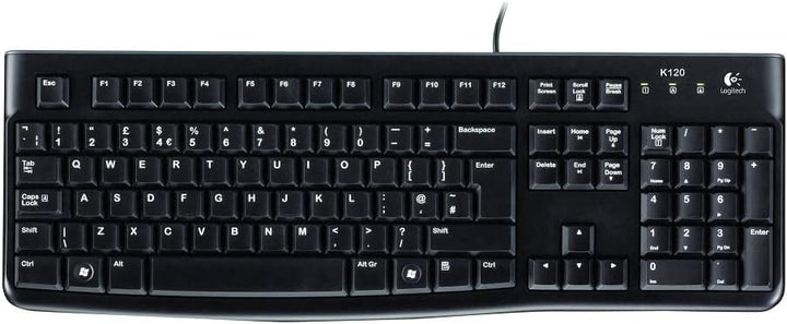 Logitech MK120 Kabelgebundenes Tastatur-Maus-Set, Optische Maus, USB-Anschluss, PC/Laptop, Tschechis