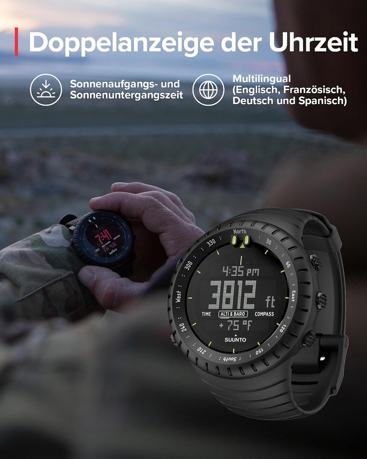 Suunto Core Outdoor-Uhr mit Höhenmesser, Barometer und
