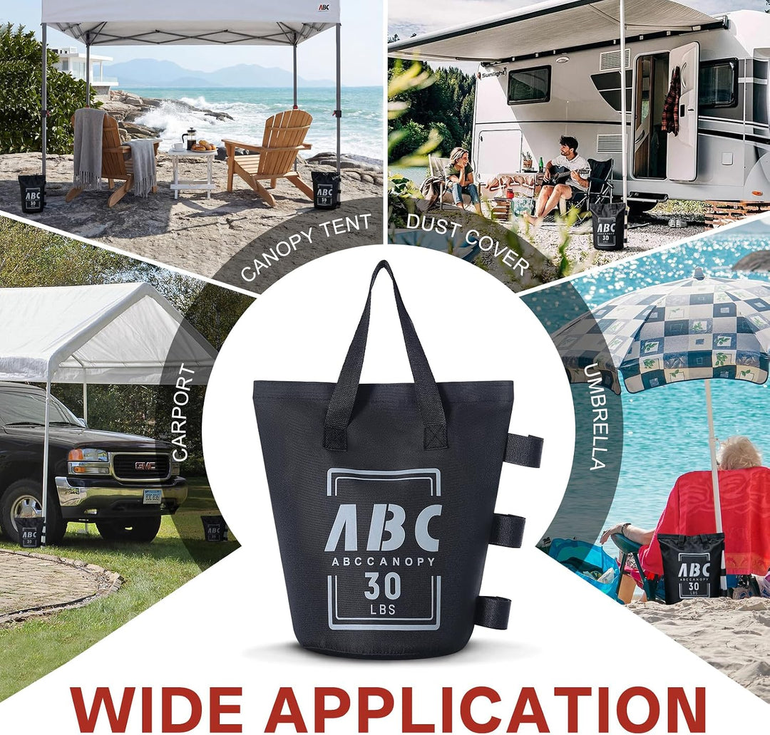 ABCCANOPY Gewicht/Sandsack für Pavillon, 4 Stück, schwarz, Schwarz