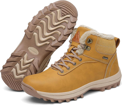 Mishansha Unisex Winterschuhe Winterstiefel mit Warm Gefüttert, Gr. 36-48 37 EU Buttergelb, 37 EU Bu