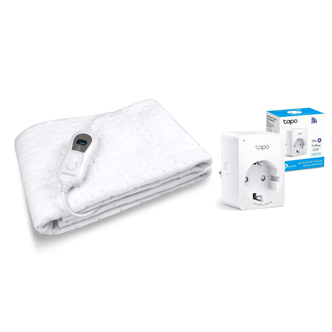 Medisana HU 665 Wärmeunterbett + TP-Link Smart WLAN Steckdose Tapo P110 mit Energieverbrauchskontrol