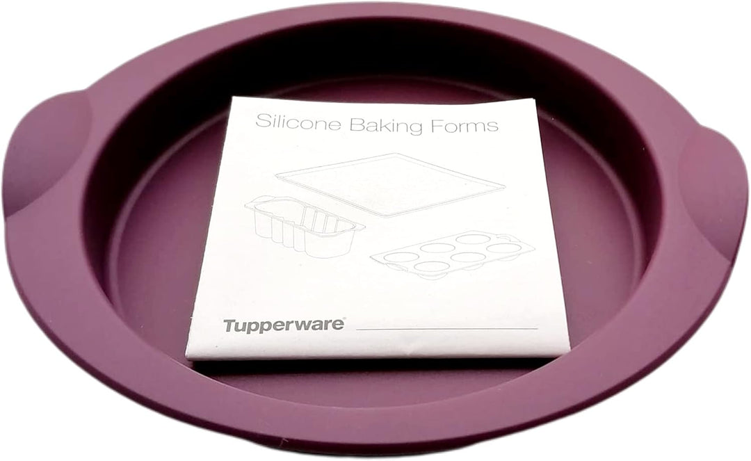 Tupperware Backen Silikonform KLEIN lila glatt rund Backform Silikon Glatte Runde