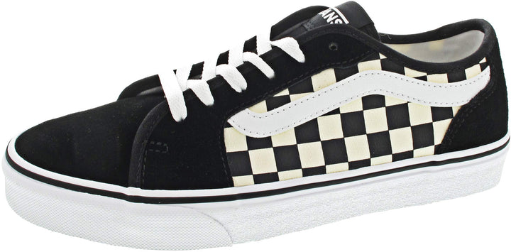 Vans Herren Filmore Decon Wildleder Canvas Trainer, Black/Black 40 EU Checkerboard Black White, 40 E