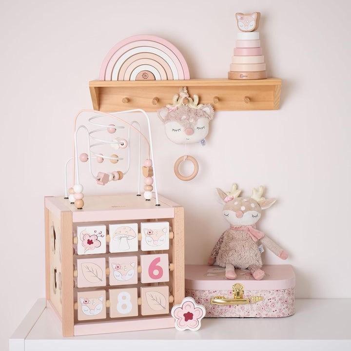 Bieco Motorikwürfel REH Ella XXL nachhaltiges Holz FSC® | Spielwürfel Baby | Motorikwürfel ab 1 Jahr