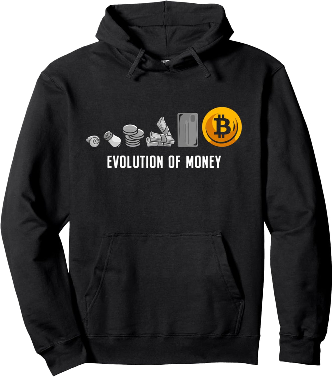 Evolution Of Money Bitcoin Plan B Kryptowährung BTC Geld Pullover Hoodie