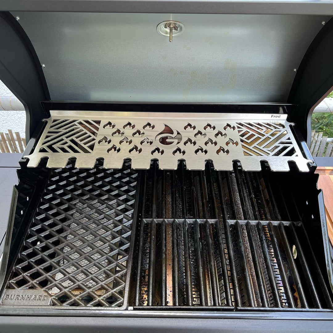 Grillrost.com Das Original Edelstahl Multistation | Warmhalterost passend für Burnhard Fred | mit Dr