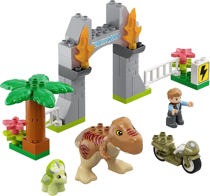 LEGO 10939 DUPLO Jurassic World Ausbruch des T. rex und Triceratops Single, Single