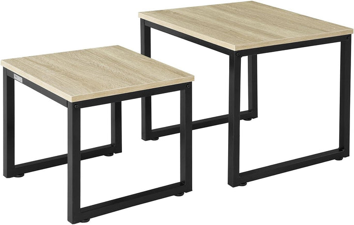 SoBuy® FBT42-N 2er Set Couchtisch Beistelltisch 2-teilig Satztisch Sofatisch Kaffeetisch Tisch-Set N