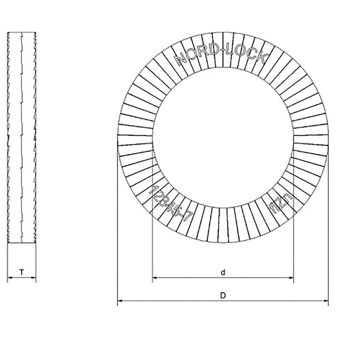 Nord-Lock 1226 Si-Scheiben NL 6sp zinklamellenbeschichtet (200-er Pack) NL 6 mm, NL 6 mm