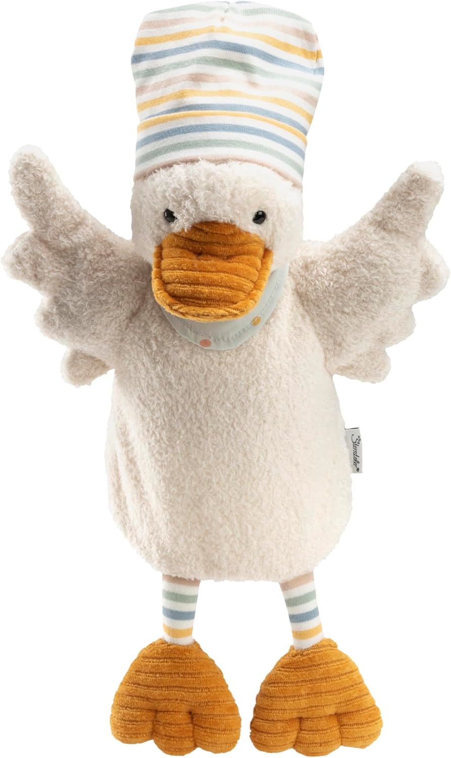 Sterntaler Handpuppe Ente Edda Lou mit Beanie Mütze, perfekt zum Geschichten erzählen, für das Kaspe