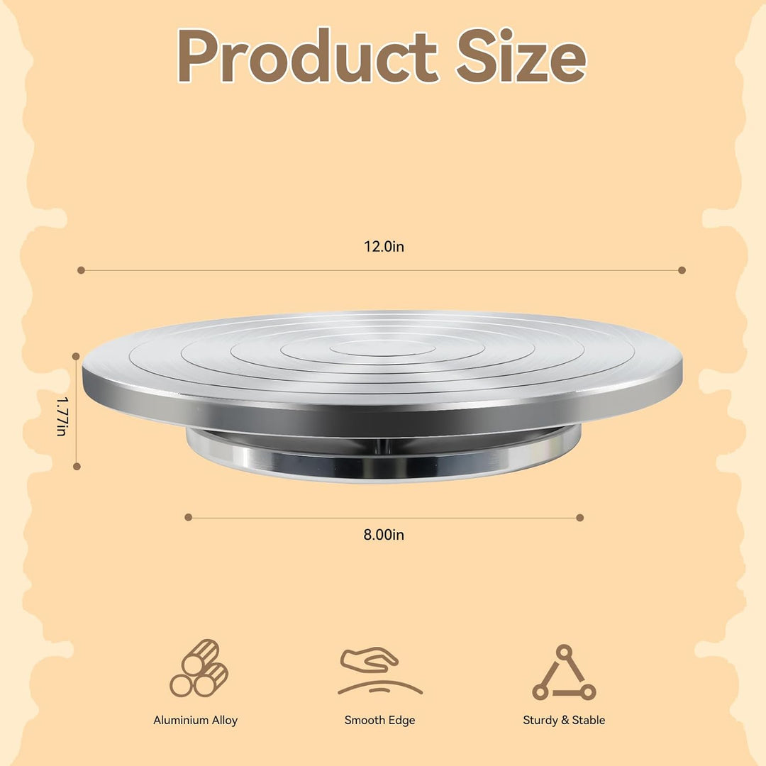 30 cm Doppelseitiges Keramik-Modellierrad für Erwachsene, robustes Aluminium-Bandrad mit Kugellagern