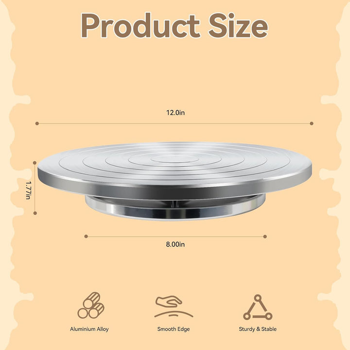 30 cm Doppelseitiges Keramik-Modellierrad für Erwachsene, robustes Aluminium-Bandrad mit Kugellagern