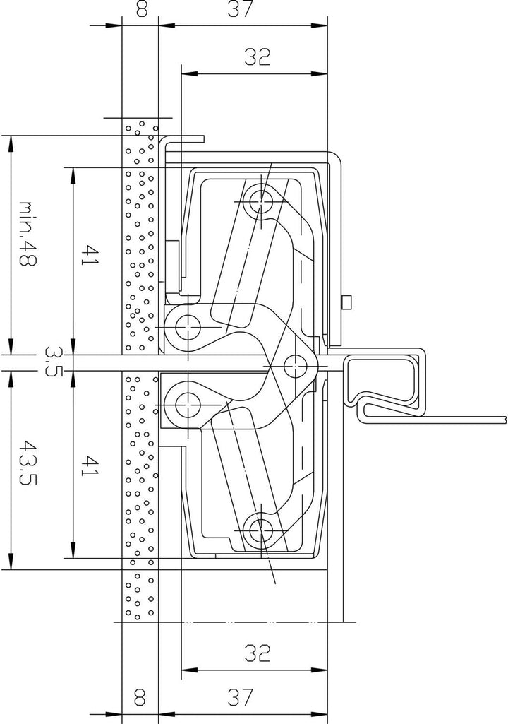 Türband TECTUS TE 540 3D A8, verdeckt f. stumpfe Türen, silberfärbig beschichtet Inhalt: 2 Stück Sta