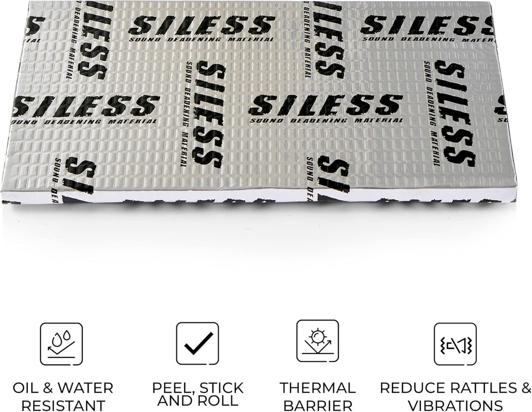 Siless 80 mm (2 mm) 18 m² Auto-Schalldämmmatte – Butyl-Schalldämmung, geräuschdämmendes und vibratio