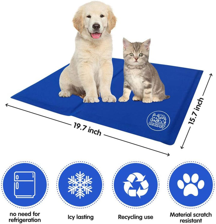 Kühlmatte für Haustiere Haustier Selbstkühlendes Pad Matte Bettmatten Komfort für Katzen und Hunde (