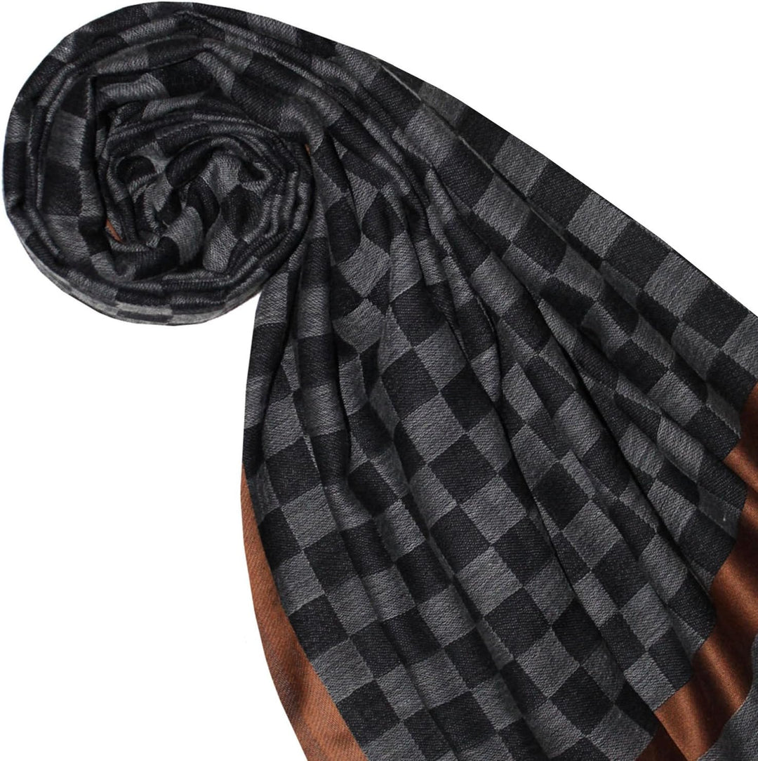 Lorenzo Cana Herrenschal Schaltuch Schal 70 cm x 180 cm 50% Kaschmir 40% Baumwolle 10% Seide Schwarz
