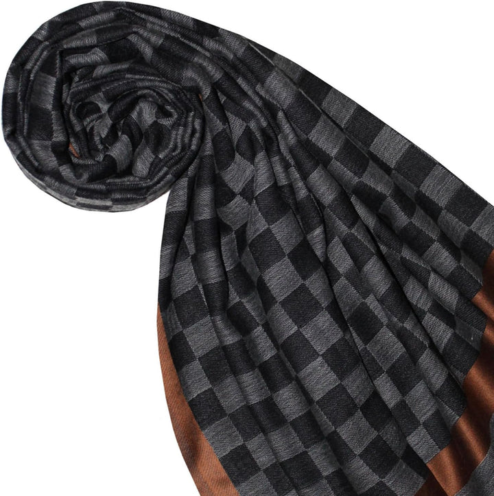 Lorenzo Cana Herrenschal Schaltuch Schal 70 cm x 180 cm 50% Kaschmir 40% Baumwolle 10% Seide Schwarz